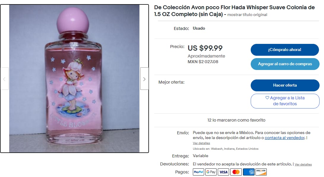 Topsy de Little Blossom, antiguo perfume de Avon