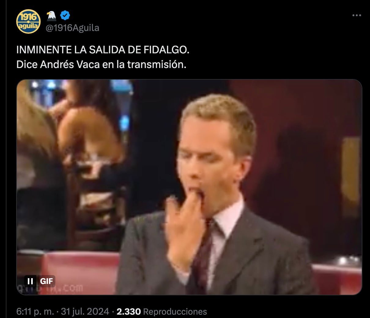 Revelan que la salida de Fidalgo es inminente.