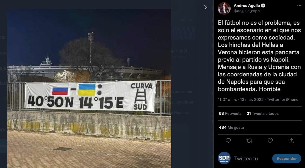 Fans del Hellas Verona pidieron "bombardear" la ciudad de Nápoles.