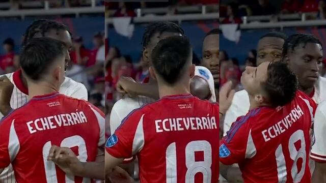 Terrible codazo en la Copa América 2024.