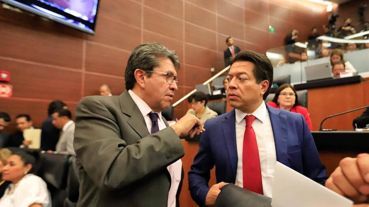 Ricardo Monreal y Mario Delgado.