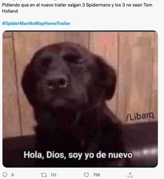 Memes sobre tráiler de 'Spider-Man: No Way Home'