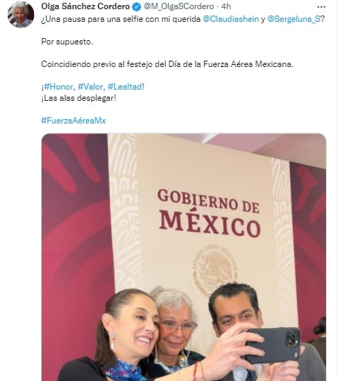 Tuit Olga Sánchez Cordero