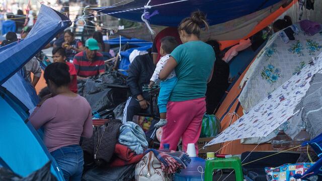 Campamento de personas desplazadas