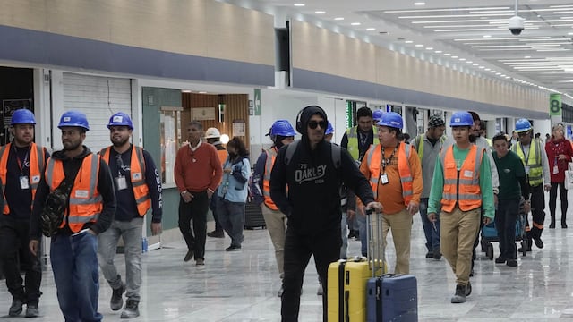 Continúan los trabajos en el Aeropuerto Internacional de la Ciudad de México (AICM).