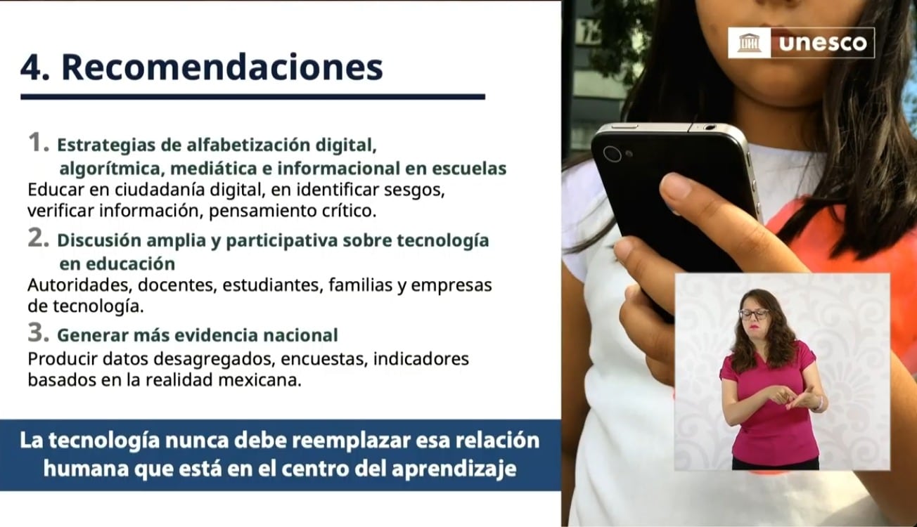 Las recomendaciones de la Unesco sobre el uso de celulares en escuelas de México