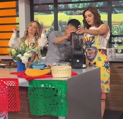 Andrea Legarreta, Mariano Sandoval y Tania Rincón