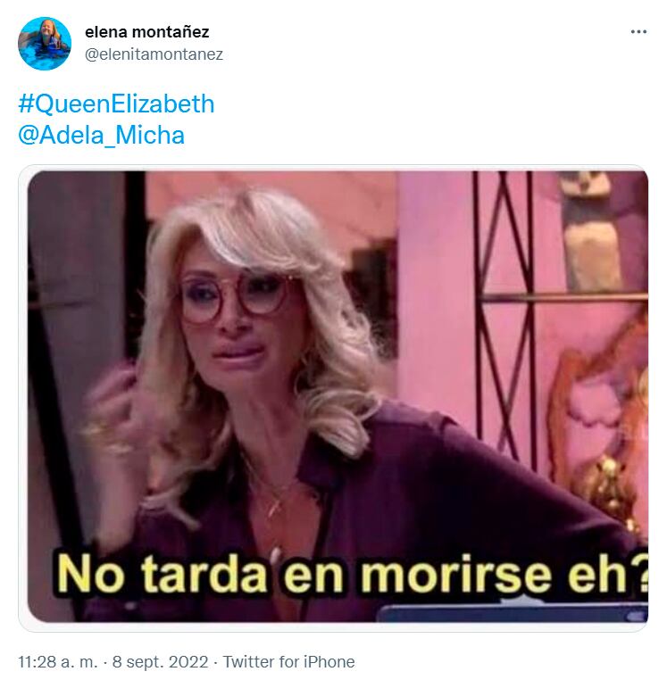 memes sobre el estado de salud de la reina Isabel II/captura de pantalla de Twitter