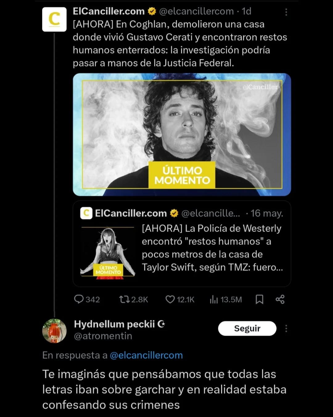 Memes de Gustavo Cerati se desatan tras encontrarse restos humanos en su casa