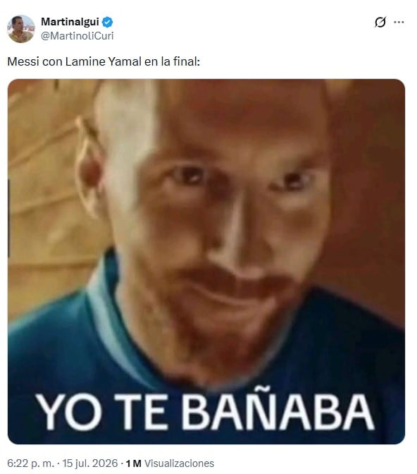 Memes de Messi y Lamine Yamal inundan la final del Mundial 2026