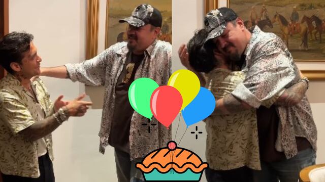 Christian Nodal llegó al festejo de Pepe Aguilar.