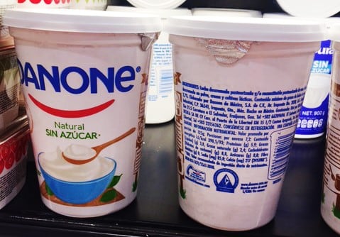 Danone sin azúcar