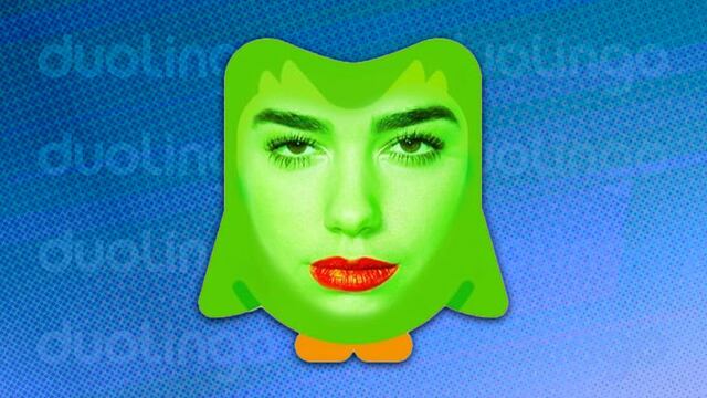 Duolingo actualizó su foto de perfil en redes sociales en honor a Dua Lipa