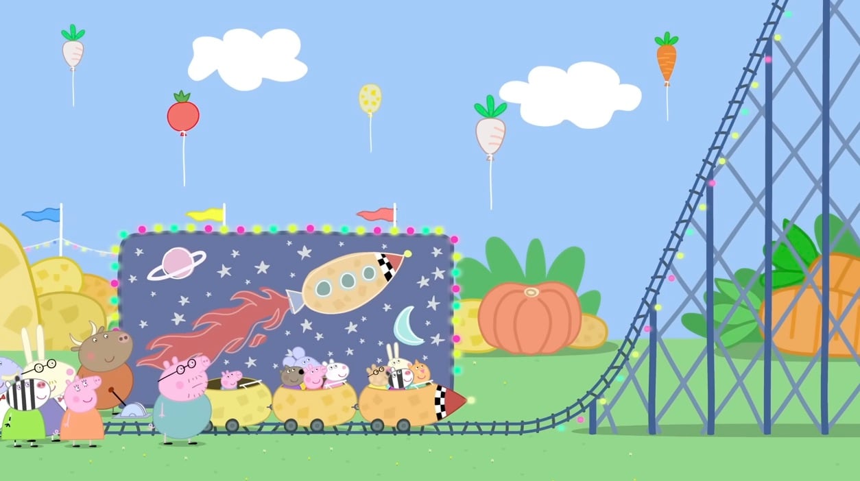Peppa Pig por Día Internacional de la Montaña Rusa