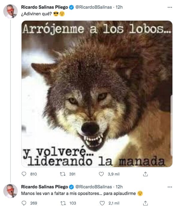 Tuit de Ricardo Salinas Pliego
