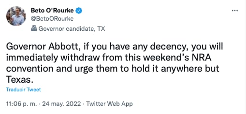 Beto O'Rourke, actual aspirante a la gubernatura de Texas