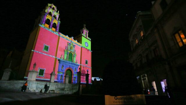 Video mapping en la Basílica Colegiata de Nuestra Señora de Guanajuato