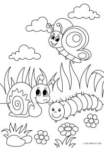 Dibujos de primavera para colorear