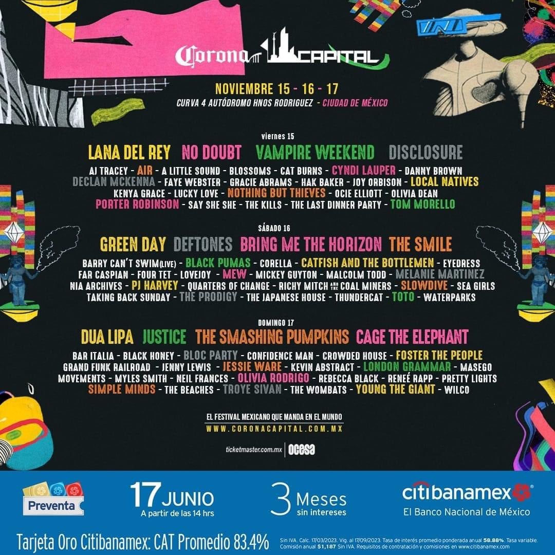 Cartel del Corona Capital 2024 filtrado: Quiénes serían los teloneros por días y line up completo