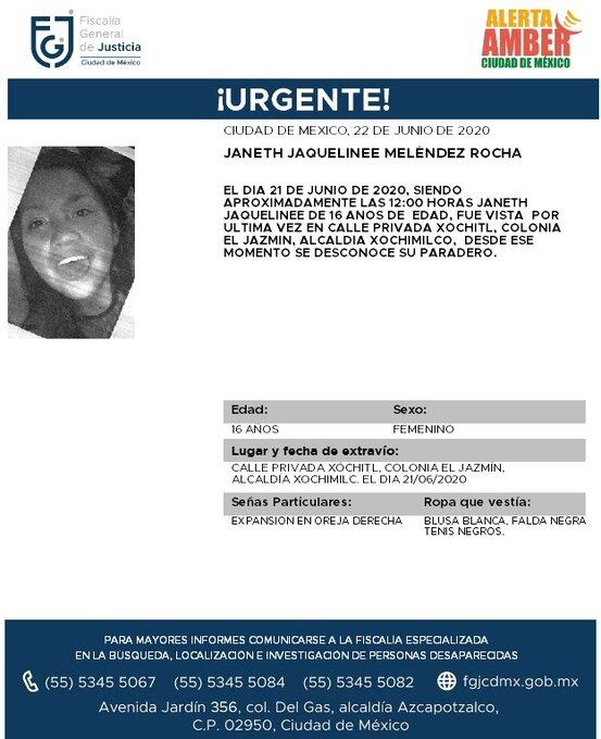 Ficha de búsqueda de Janeth.
