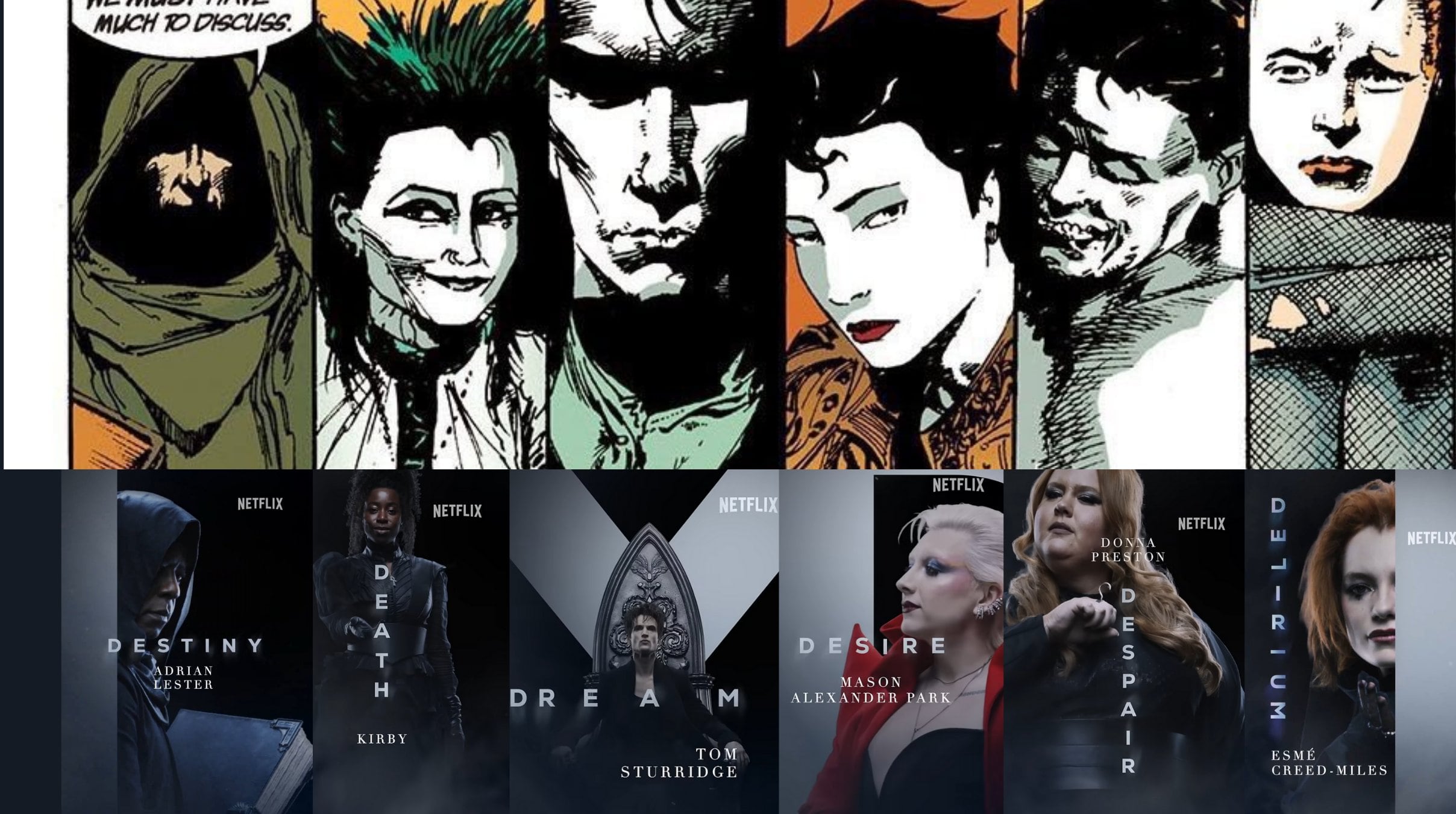 Los 7 Eternos, personajes de The Sandman de la segunda temporada