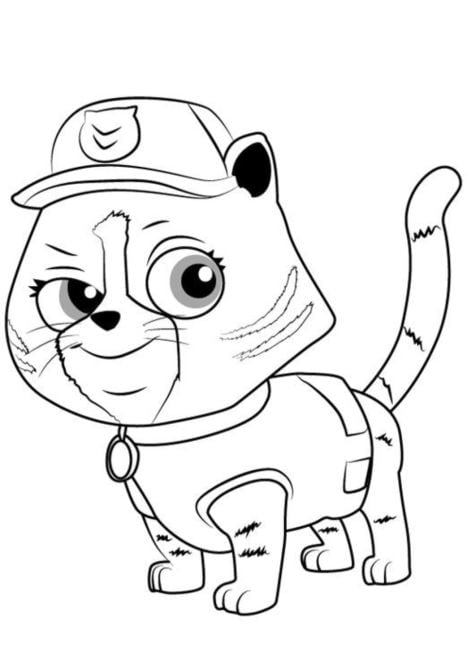 Dibujo de Rocky versión Cat Pack por el Día del Gato para colorear
