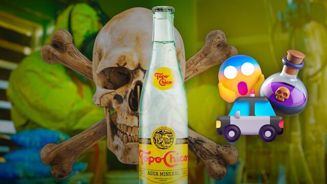 Topo Chico pirata con metanfetamina líquida