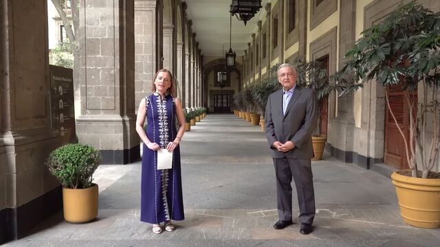 AMLO con Beatriz Gutiérrez Müller