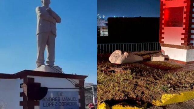 ¿Advirtieron caída de la estatua de AMLO en Atlacomulco?