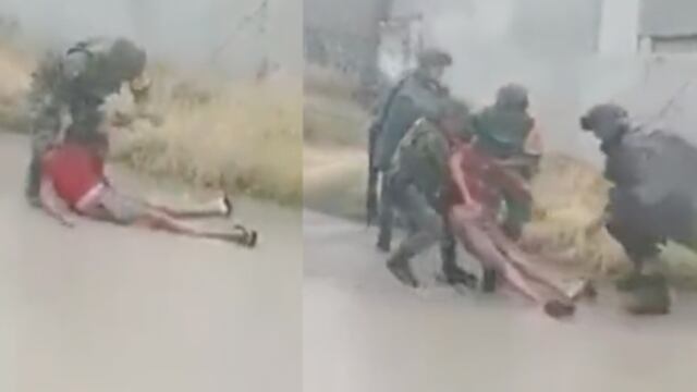 Niño rescatado por militares