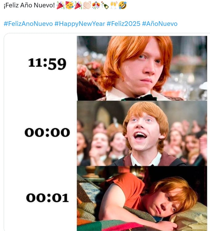 Los mejores memes del Año Nuevo 2025