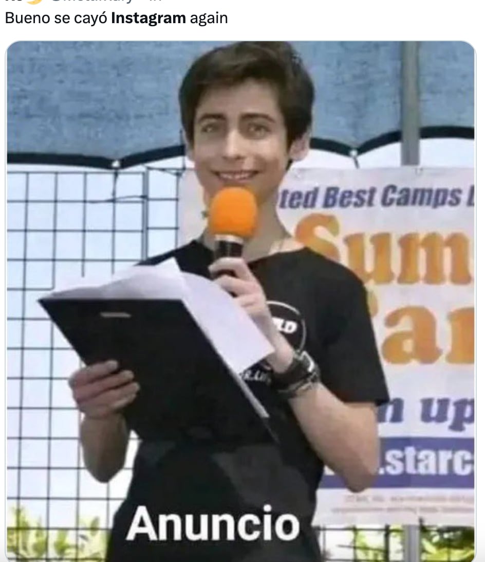 Memes de la caída de Instagram
