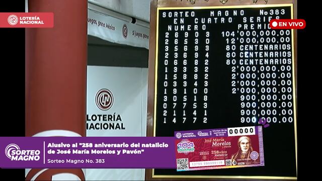 Resultados Sorteo Magno 383 de Lotería Nacional en vivo: ganadores de hoy 29 de septiembre