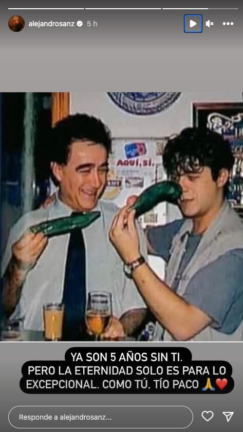 Alejandro Sanz se pone melancólico y recuerda a su familia