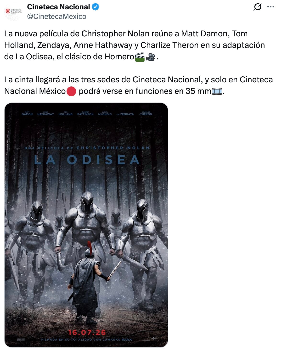 La Odisea en la Cineteca Nacional