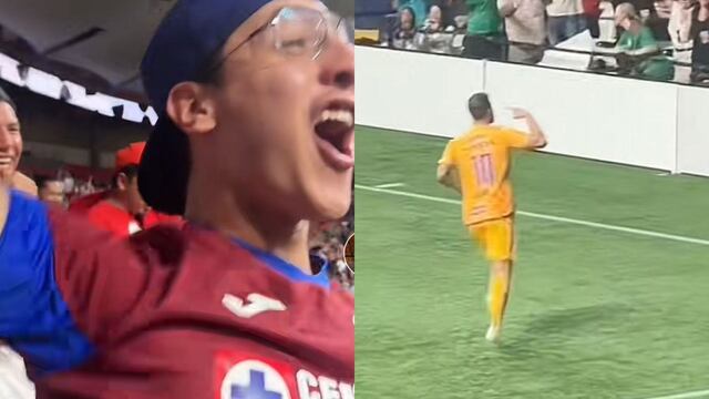 Un fan de Cruz Azul celebró como loco el gol de André-Pierre Gignac en los dieciseisavos de final de la Leagues Cup.