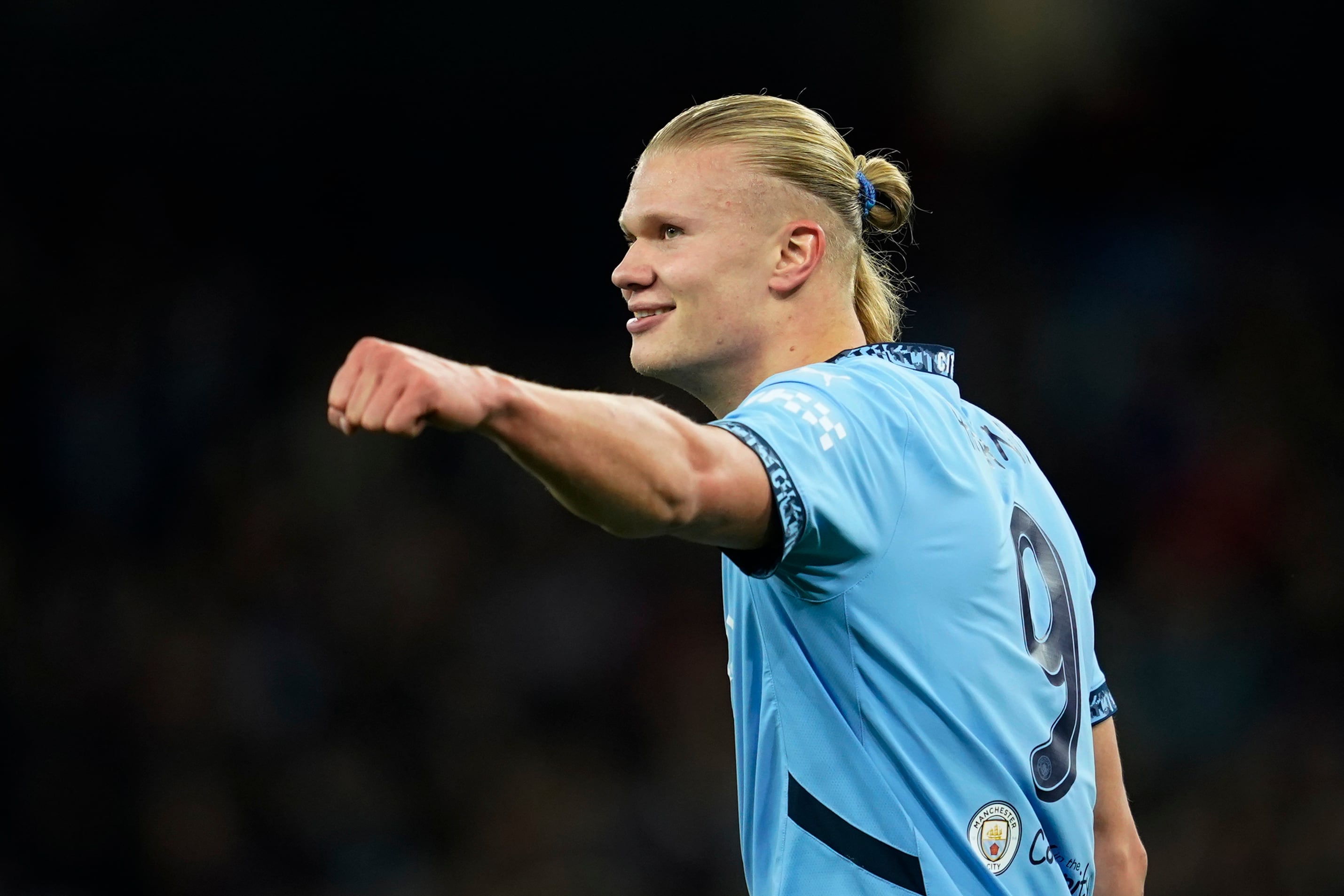 Erling Haaland con el Manchester City.