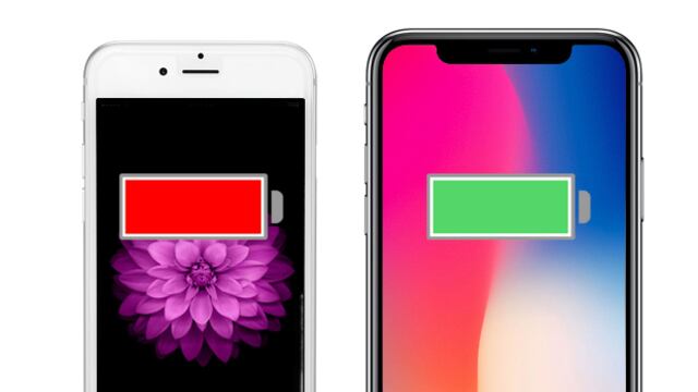iPhone 6 y iPhone X.