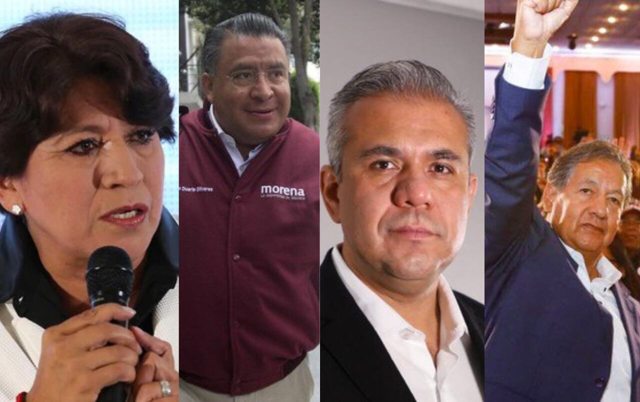 Delfina Gómez, Horacio Duarte, Fernando Vilchis e Higinio Martínez