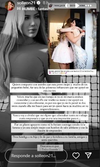 Sol León se despide de Fedra Gaxiola