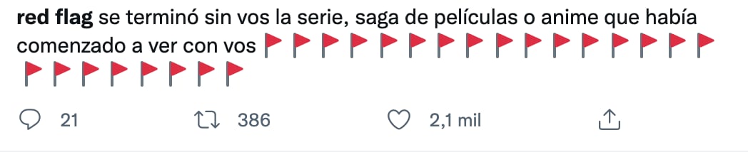 Memes sobre el emoji de red flag