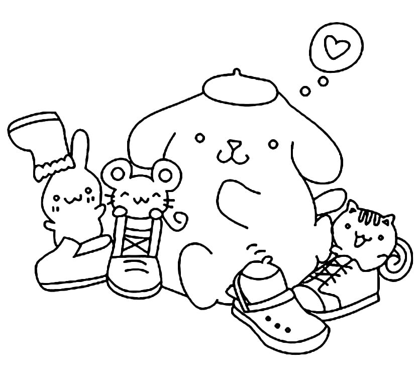 Dibujos de Pompompurin por su cumpleaños
