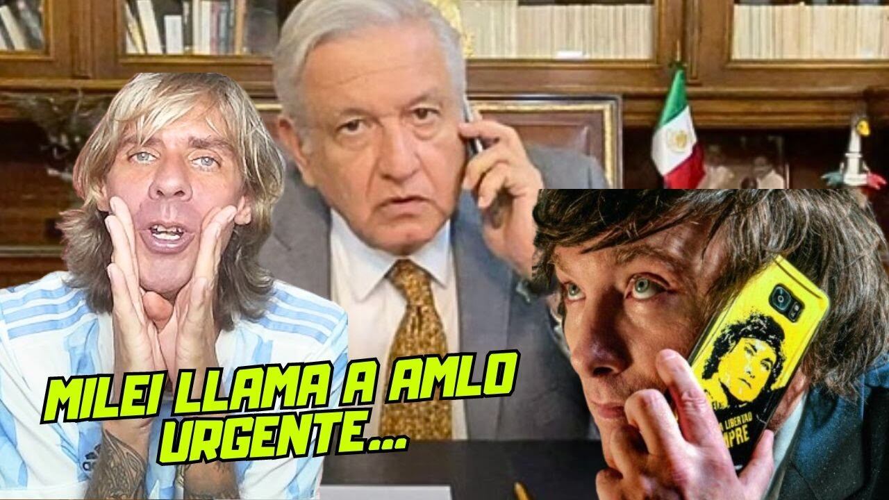 El influencer argentino, Ariel te lo muestra, le pide a Javier Milei llamarle AMLO para disculparse y pedirle consejos
