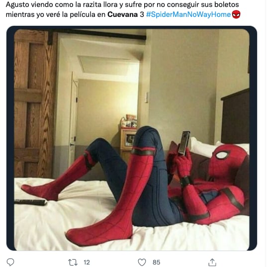 Memes sobre Cuevana tras preventa de 'Spider-Man: No Way Home'