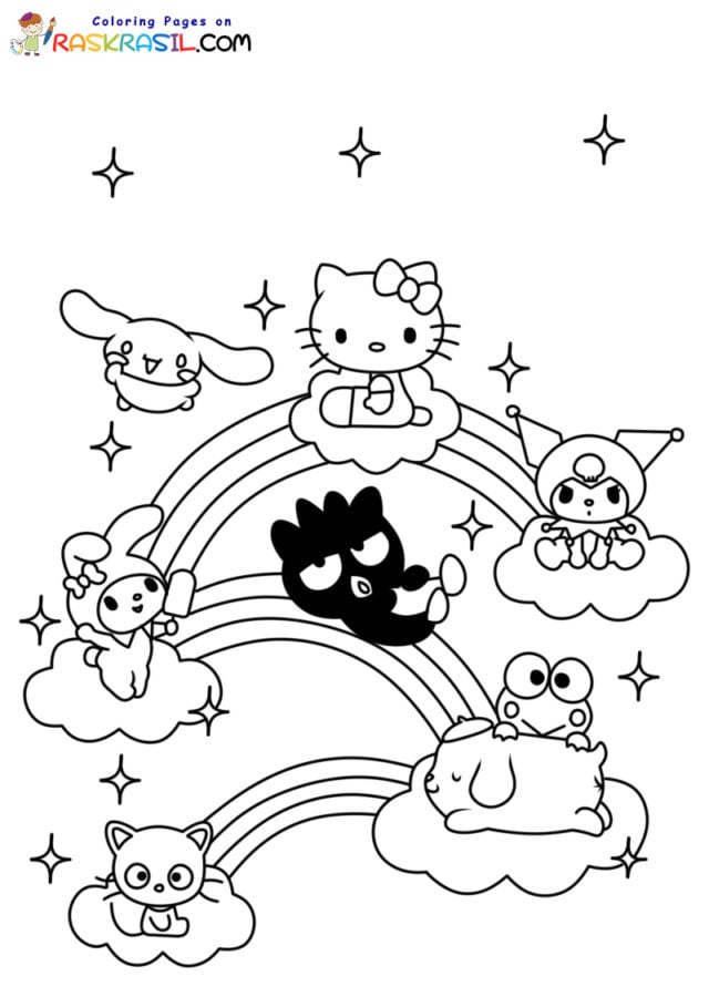 8 dibujos de Cinnamoroll y Pompompurin personajes de Sanrio