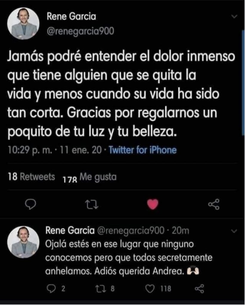 Mensaje de René García