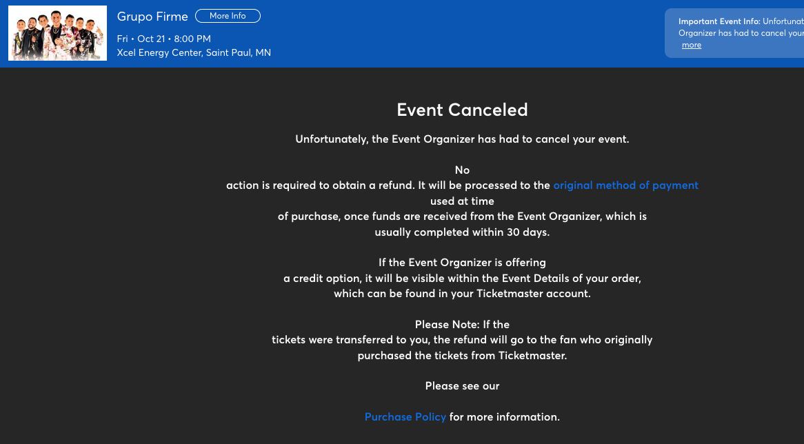 Eduin Caz cancela concierto