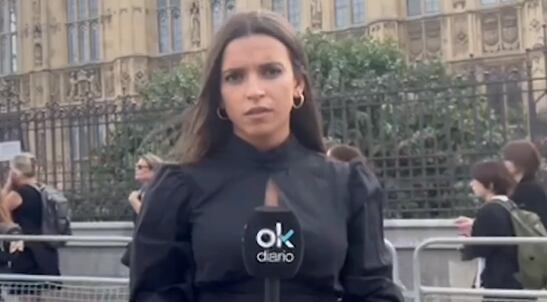 Reportera en funeral de la reina Isabel II