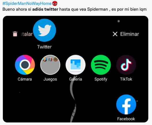 Memes de usuarios despidiéndose de Twitter para no ver spoilers de 'Spider-Man: No Way Home'