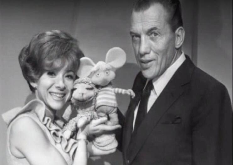 Maria Perego y Topo Gigio.
